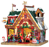 Lemax Lighted Buildings Lemax Santa`s Cabin, With 4.5V Adaptor